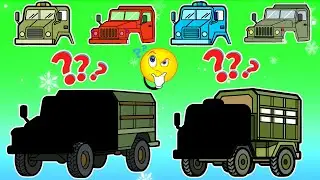 Let&rsquo;s Minigame: Assemble the Missing Parts to Complete the Military Truck | Funny Vehicles Challenge
