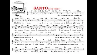 SANTO GEN VERDE spartito accordi testo (choir cantiperlamessa)