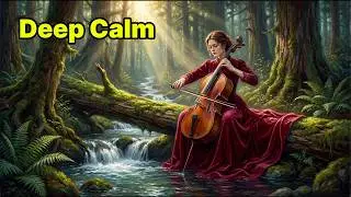 Healing Piano & Cello  Deep Calm  for Stress Relief & Detox | Relaxing Living Oil Painting (1-Hour)