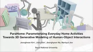 Parameterizing Everyday Home Activities Towards 3D Generative Modeling of Human-Object Interactions