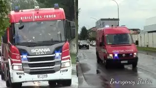 [HORN] [HELLO] ABP Scania P370 + AF/POLI Carro Fiamma Vigili del Fuoco Lissone in sirena