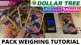 Pokemon Sword and Shield Dollar Tree Pack Weighing Tutorial