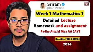 Week 1 Maths Detailed Revision Lectures in Hindi || IIT madras bs degree #iitmadrasbsprogram