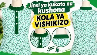JINSI YA KUKATA NA KUSHONA KOLA YA VISHIKIZO #@NaimaCreation 