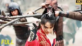 【2025爆燃武俠片】衆士兵包圍紅衣女俠，沒想到女俠一身絕世武功，單槍匹馬殺出重圍！ #drama #功夫 #武打