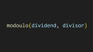 Recreating modulo operator in js