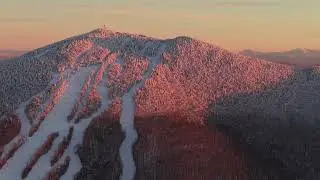 Late Day Sun Lights Up Burke Mountain in East Burke, Vermont - November 20, 2025