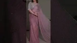 Pink Sequin Saree | Partywear Saree | Saree for wedding guests #saree #partywearsaree #pinksaree