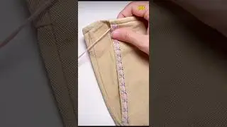 Quick and Easy Hand Embroidery design in pant pocket ! #pants #handmade #sewing #design #shotsvideo
