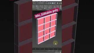 روش ساخت پنجره با Editable poly// window modelling #آموزش_تری_دی_مکس #تری_دی_مکس #editablepoly