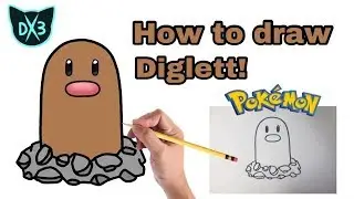 How to draw DIGLETT step by step /  Pokemon!
