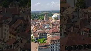 Captivating Drone Views of Nyon's Old Town in Switzerland #switzerland #aerial #dji #drone