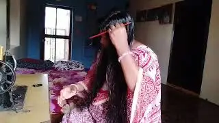 how to detangle comd nitpicking by long hair//in Telugu//mamatha vlogs