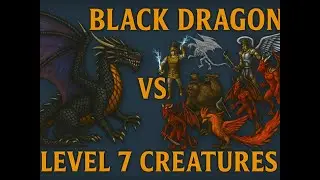 HEROES III - Black dragon vs all Level 7 creatures | 9999 units