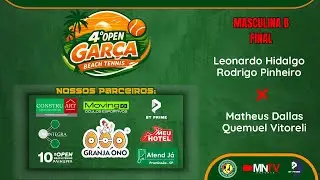 AO VIVO - 4º OPEN GARÇA BEACH TENNIS - PRIME 300 - GARÇA- SP