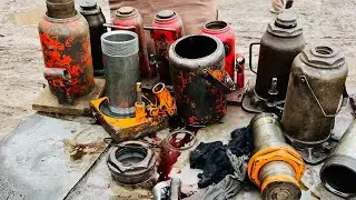How locally hydraulic jack repairs 50 ton #automobile #foryou #hydraulic #jack 