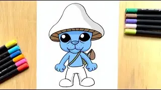 How to Draw Smurf Cat  Easy Step by Step Tutorial 🎨 #smurfcat