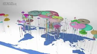 Data Visualization in Houdini using VEX - COVID cases per million from March 2020 to March 2022