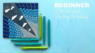Beginner Dot Mandala CLOUDS Painting by MANDALAVISTA