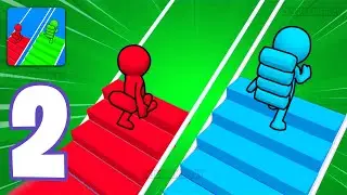 Bridge Race Gameplay Walkthrough Part 2 - Tutorial Build A Bridge (Android,iOS)