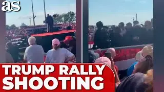 DONALD TRUMP rally shooting | FRONT ROW VIDEO