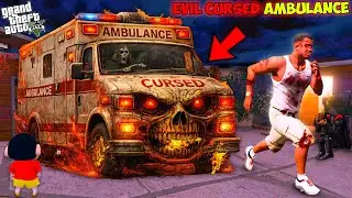 Franklin & Shinchan vs KILLER CURSED AMBULANCE With Avengers In GTA 5