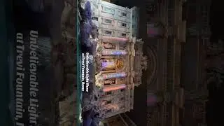 Unbelievable Light show at Trevi Fountain, Rome, Italy