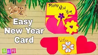 Happy New Year Card Diy | Easy New year handmade card tutorial | Handmade greeting cards 2020 - 2021