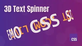 Mouse-aware 3D Text Spinner in Pure CSS/CSS3