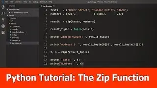 Python Beginner Tutorial : Zip Function