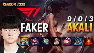 T1 Faker AKALI vs TWISTED FATE Mid - Patch 13.22 KR Ranked