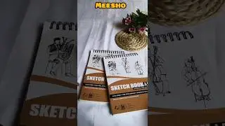 Sketch book from meesho✨ #unboxing #meesho #stationery #art #shorts