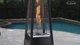 Fire Sense: Portable Stainless Steel Propane Patio Heater with Flame