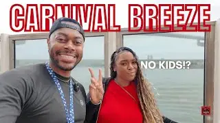 Carnival Breeze Day 1 | Rainy Sail Away & First Day Onboard 🚢🌧️