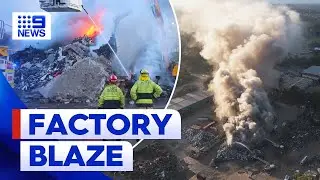 Metal factory fire spews toxic smoke in Sydney&rsquo;s west | 9 News Australia