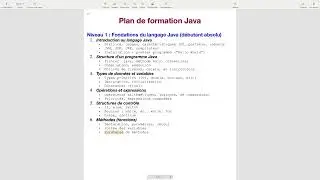 Java 1 - Plan de formation Java (INF1120)