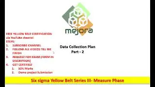 2 11 Six sigma yellow belt series   Measure Stage   Data Collection Plan   Part 2