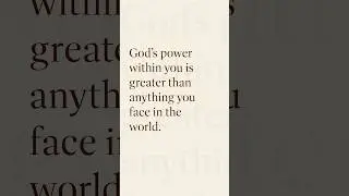 The power of God within you is unmatched! #God #Bible #Christ