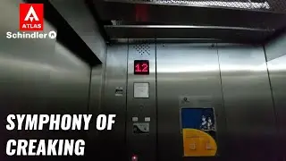 Creaky Atlas Schindler S100L Atualle Traction Service Elevator - Front du Parc Condo - GO, BR