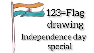 123= Independence day special flag drawing | 15 August special | swatantra diwas | India | Bharat