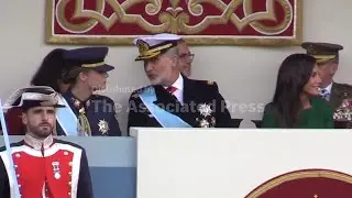 Spain&rsquo;s royal family leads National Day military parade in Madrid