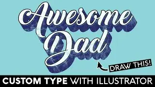 Custom Type Tutorial With Adobe Illustrator - Script Font Text Design For Merch By Amazon Shirt Sell
