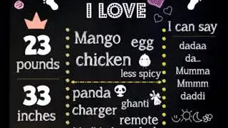 Chalk Board Poster customized for your babies Birthday