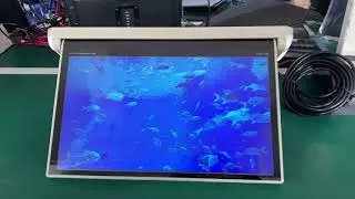 13.3 inch android roof mount monitors with 7 color lights and reverse screen