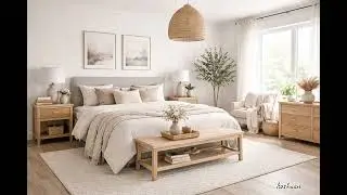Bedroom decor, boho living room, light gray sofa, beige pillows, knitted blanket,home decor 