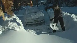 Digging my car out of the Snow