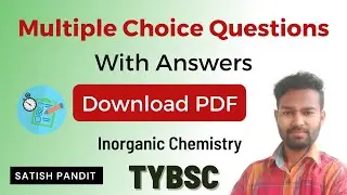 Inorganic Chemistry MCQ Questions with Answers PDF Download | TYBSc Inorganic chemistry all MCQs PDF