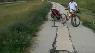 Removing a rattlesnake with my bicycle tire on Green Mountain, Colorado