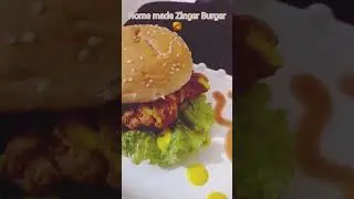 Home made Zinger Burger#shorts |zinger burger