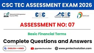 CSC TEC Assessment Exam Questions and Answers 2026 | English & Hindi | Assessment 7 #tecassessment